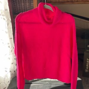 So Pink Turtleneck Sweater